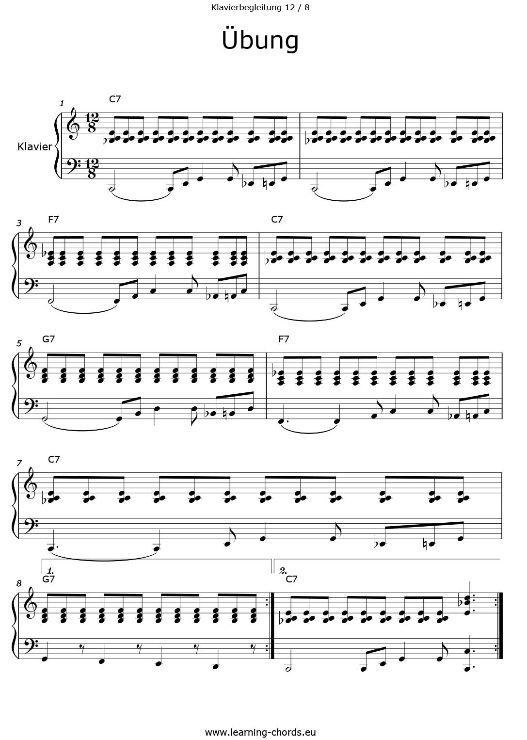 Piano blues accompaniment