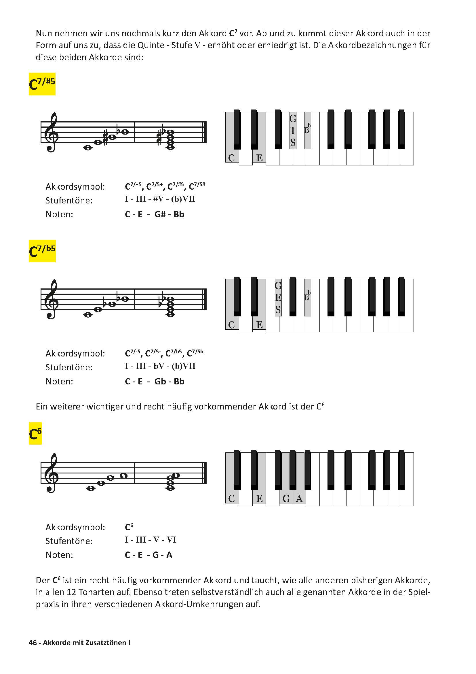 Piano-Akkorde - Leseprobe IV